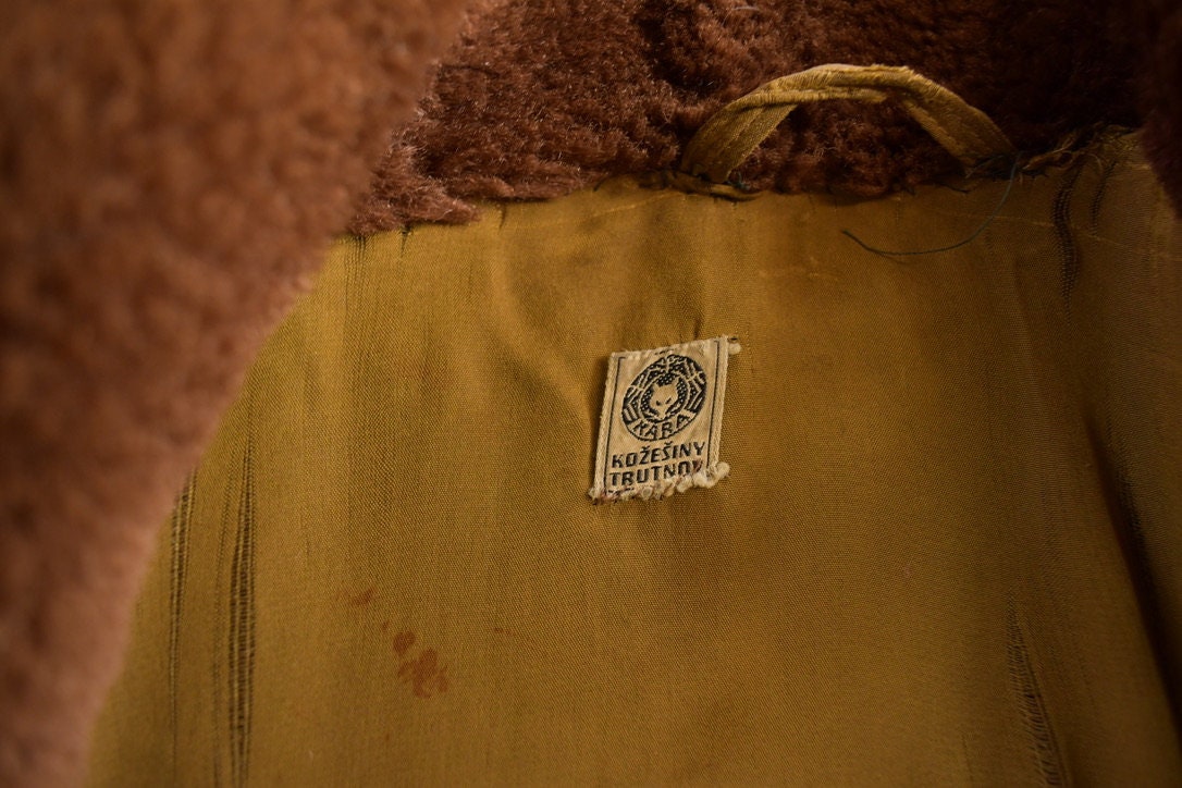 Vintage 1940s Scandinavian shearling Fur Coat