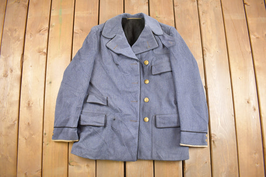Vintage 1950s OK Fechheimer Bros Uniform Jacket / Wool Jacket / Over Coat / Outdoor / Winter / Trench Coat