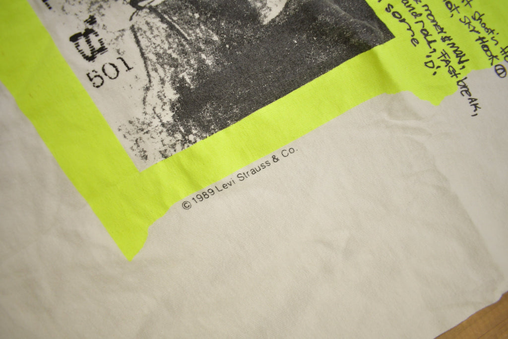 Vintage 1989 Levi's 501 Basketball Graphic T Shirt