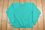 Vintage 1980s Tultex Turquoise Raglan Crewneck Sweatshirt