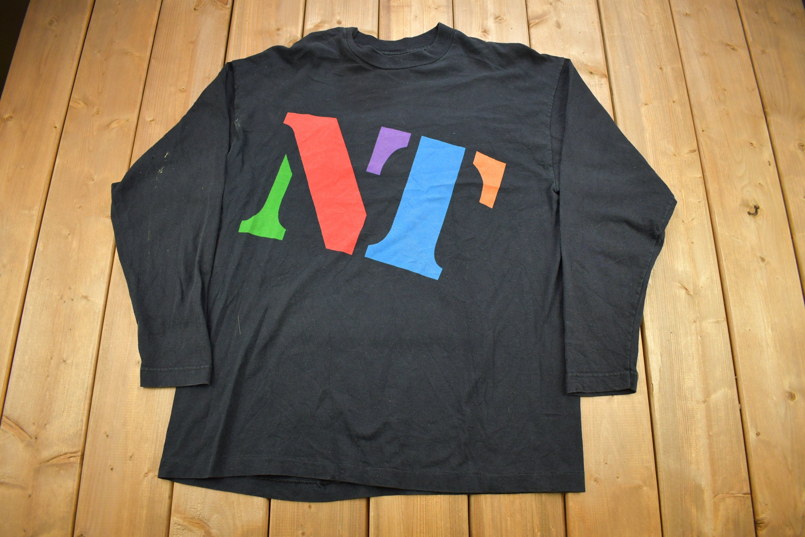 Vintage 1990s NT Graphic Long Sleeve T Shirt