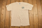 Vintage 1990s Cast From the Past Parody Fishing Art Graphic T Shirt