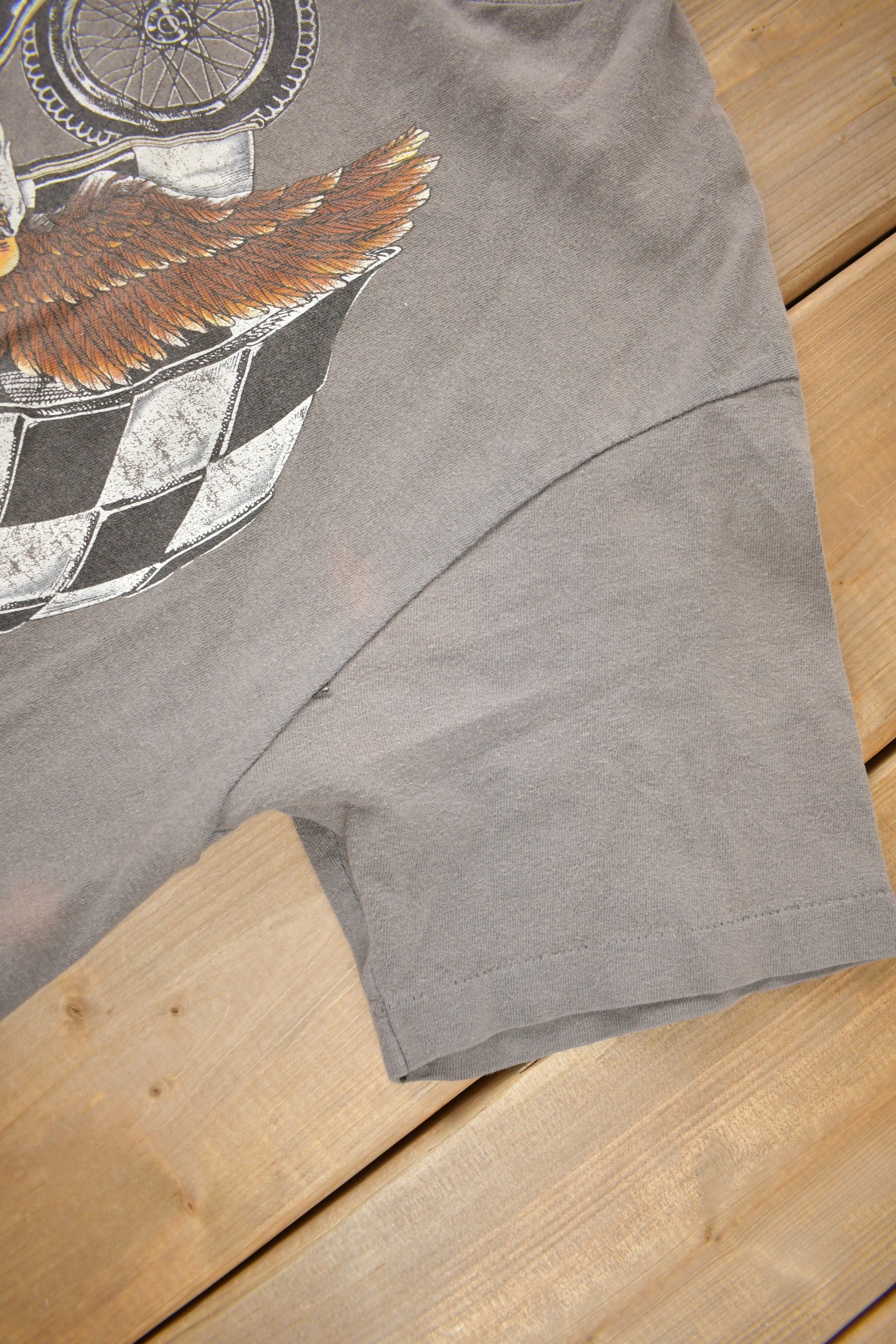 Vintage 1990s Bartels' Harley Davidson West Los Angeles Single Stitch Graphic T-Shirt Made In USA