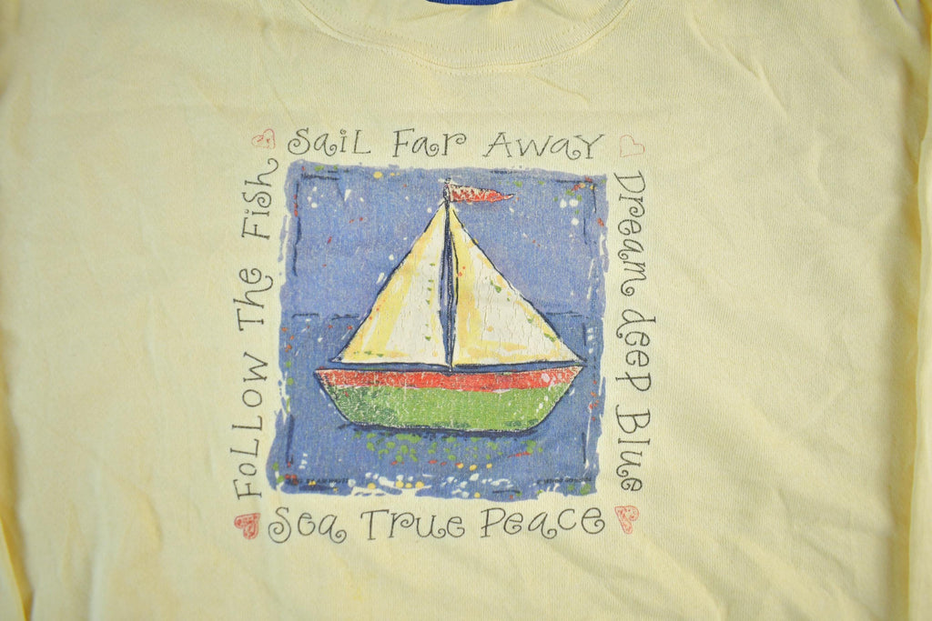Vintage 1990s Sailing Crewneck Sweatshirt Adult 2X