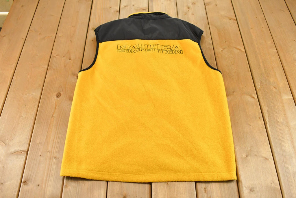 Vintage 1990s Nautica Competition Full Zip Fleece Sweater Vest Men's XL / Sportswear / 90s Fleece / Outdoors