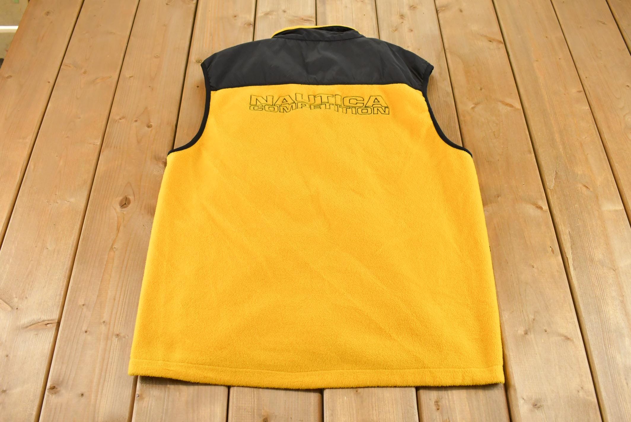 Vintage 1990s Nautica Competition Full Zip Fleece Sweater Vest Men's XL / Sportswear / 90s Fleece / Outdoors