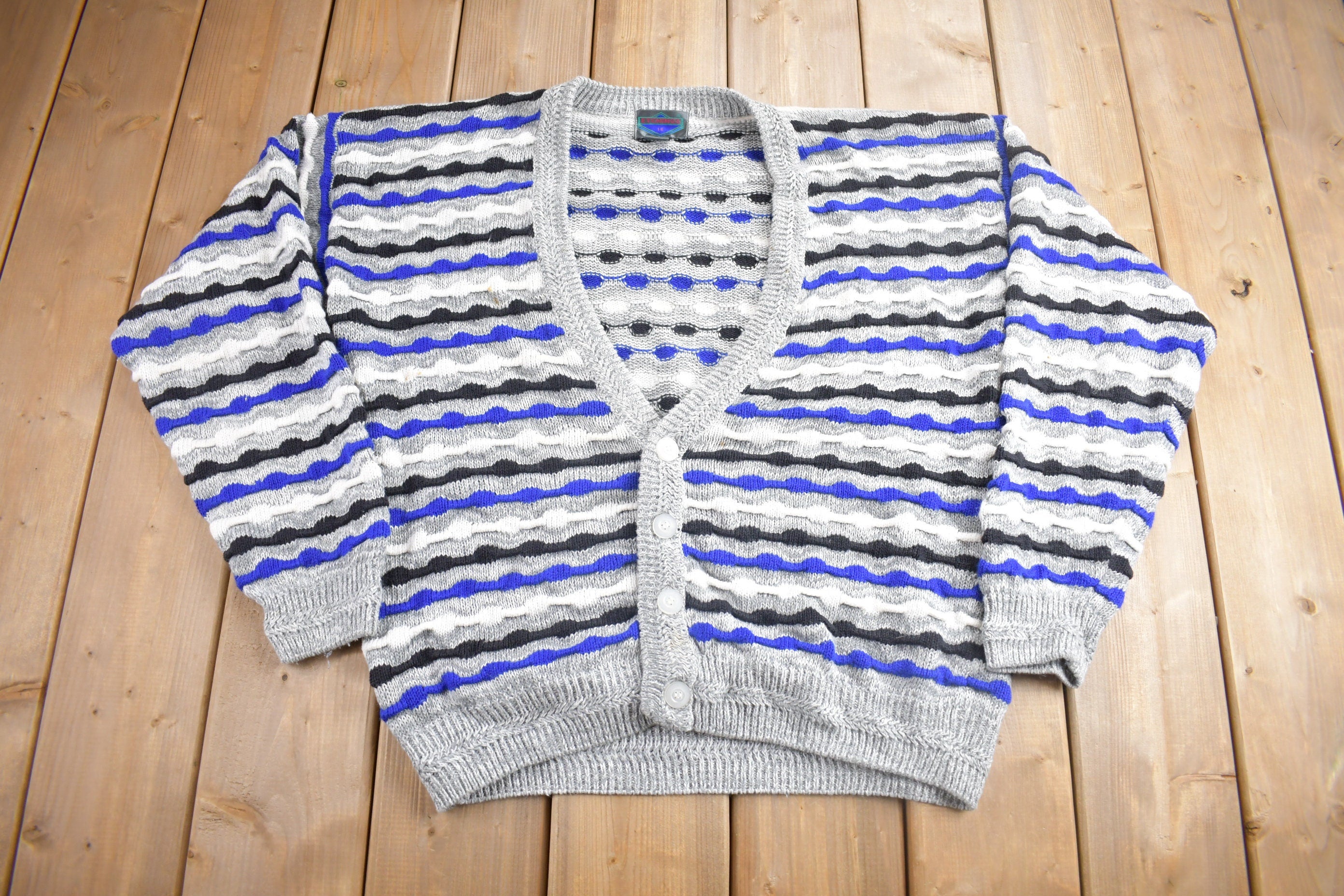Vintage 1990s Etchings Knit Cardigan Sweater