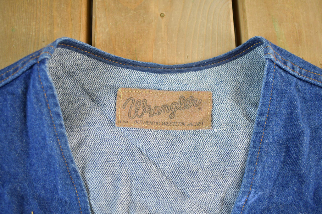 Vintage Wrangler Denim Vest Mens XL - 1990s Western Jean