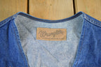 Vintage Wrangler Denim Vest Mens XL - 1990s Western Jean