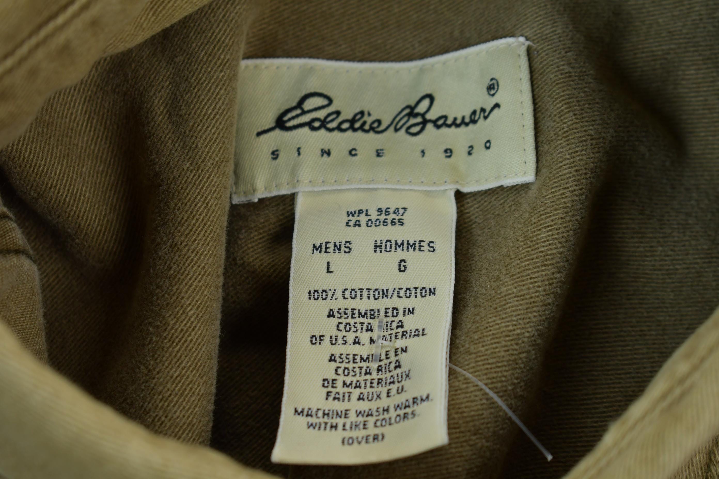 Vintage 1990s Eddie Bower Olive Western Style Button Up Rodeo Shirt