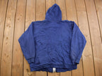 Vintage 1990s Jon Lauren Blank Blue Thermal Zip Up Hoodie