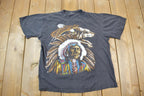 Vintage 1990s Native American Graphic T Shirt Size L