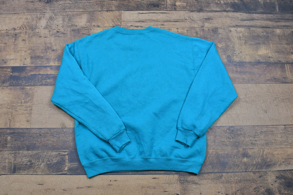 Vintage 1990s Bunny Rabbit Crewneck / Love & Hearts Sweatshirt / Stedman Pullover Sweatshirt / Made In USA / Streetwear