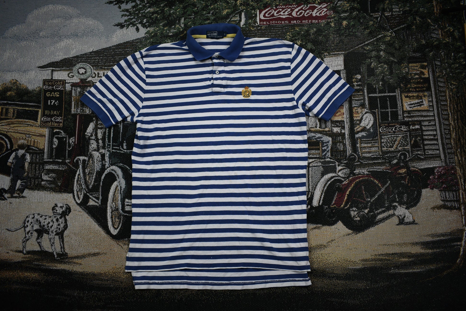 Vintage 1990s Polo Ralph Lauren Striped Crest Shirt
