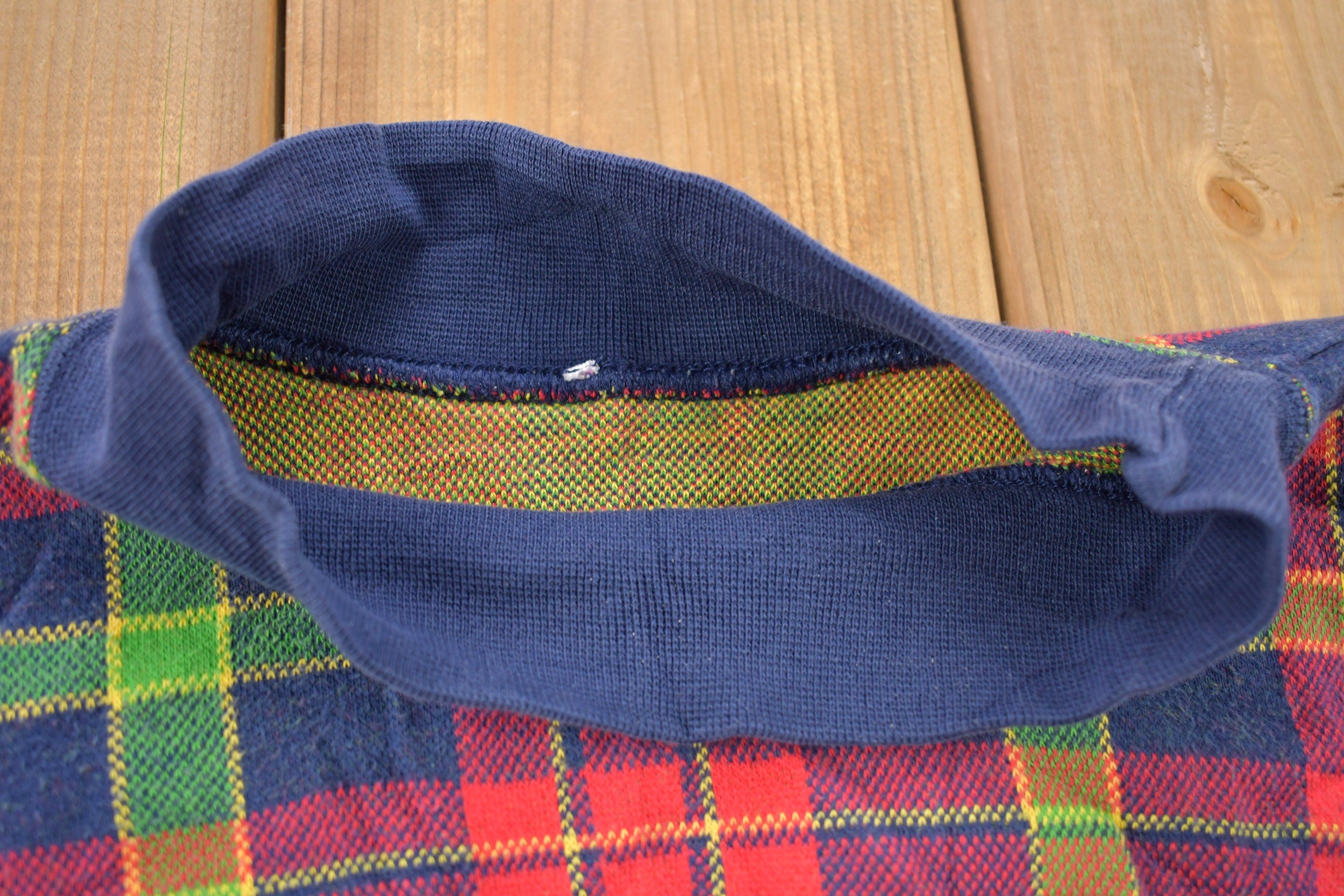 Vintage 1990s Plaid Crewneck Sweatshirt