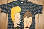 Vintage 1993 Beavis And Butthead MTV All Over Print T-Shirt