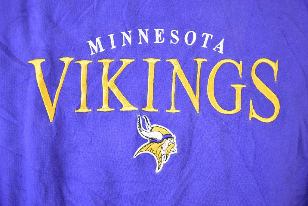 Vintage 1990s Minnesota Vikings NFL Hoodie Sweatshirt / Made In USA / Football / Sportswear / Americana