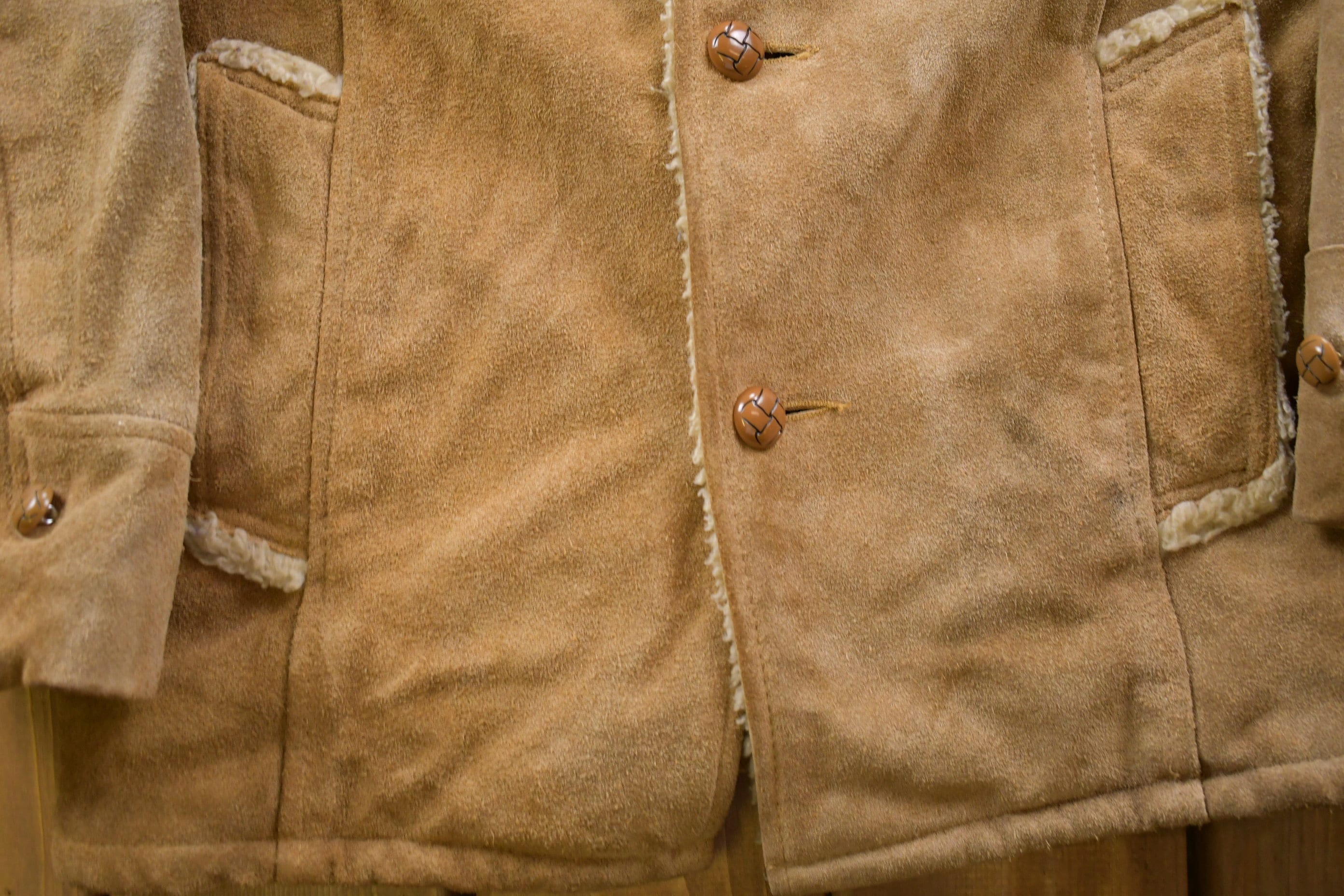 Vintage 1980s Genuine Leather Shearling Leather Jacket
