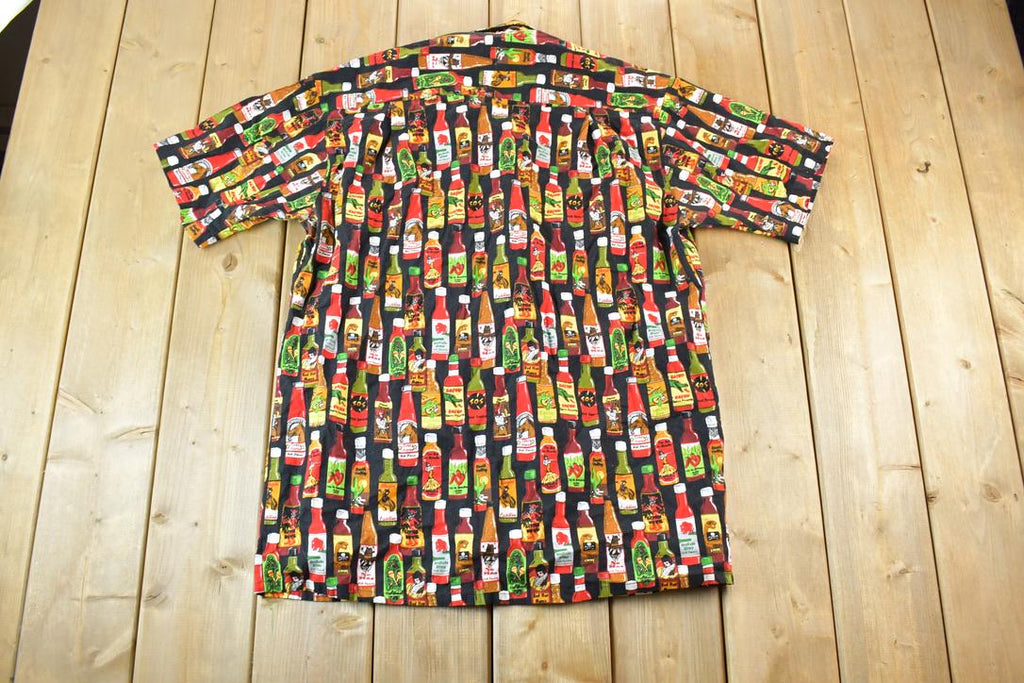 Vintage 1990s Hot Sauce AOP Button Up Shirt