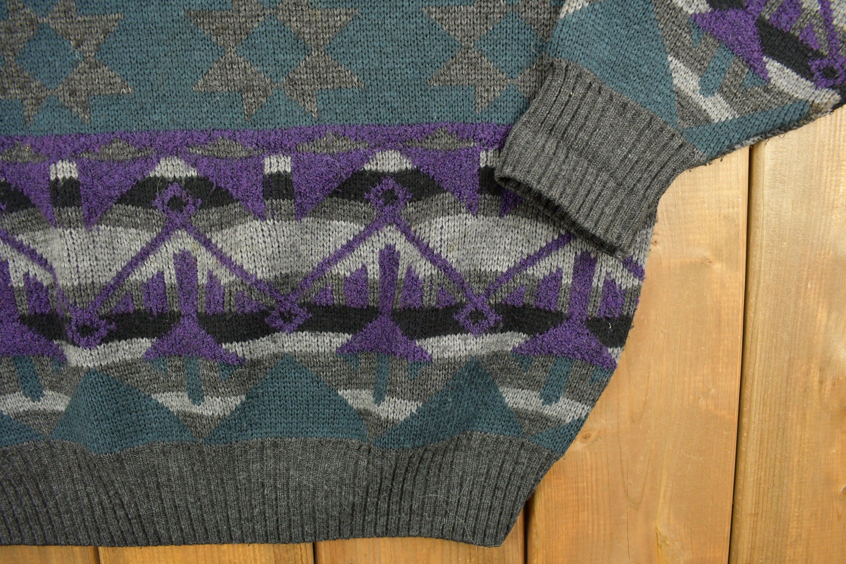 Vintage 1990s Shelby Stripe Knitted Sweater
