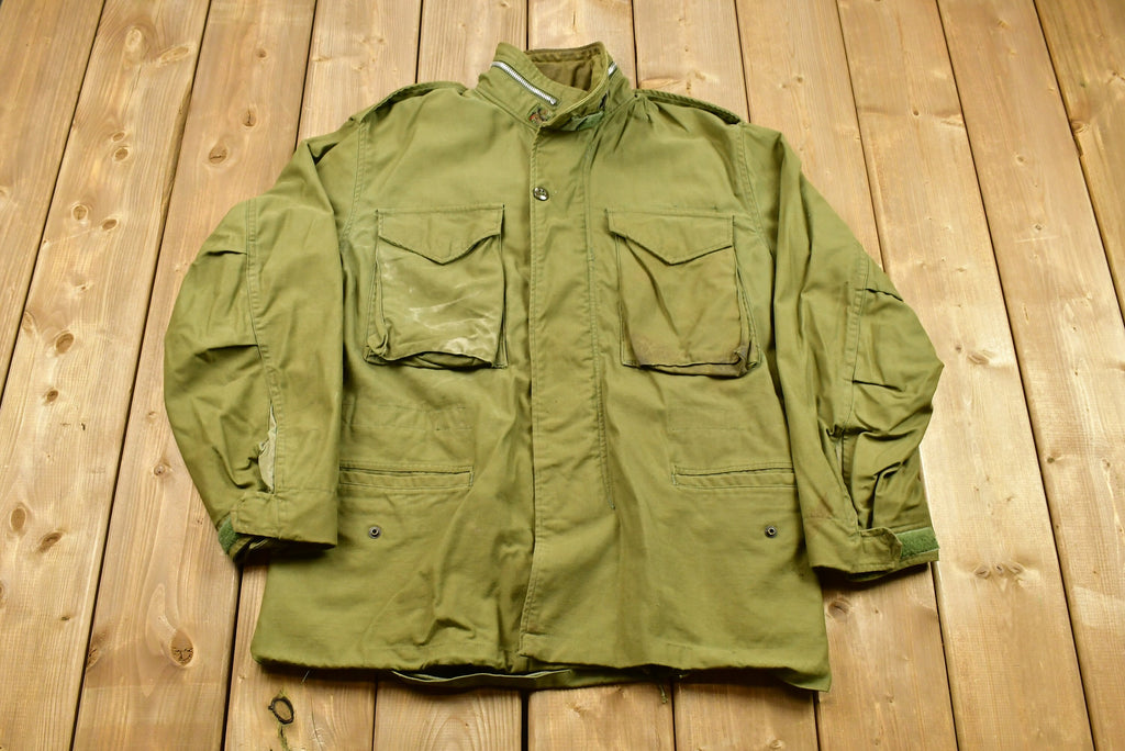 Vintage 1950s Military Army Green Jacket