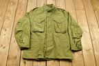 Vintage 1950s Military Army Green Jacket