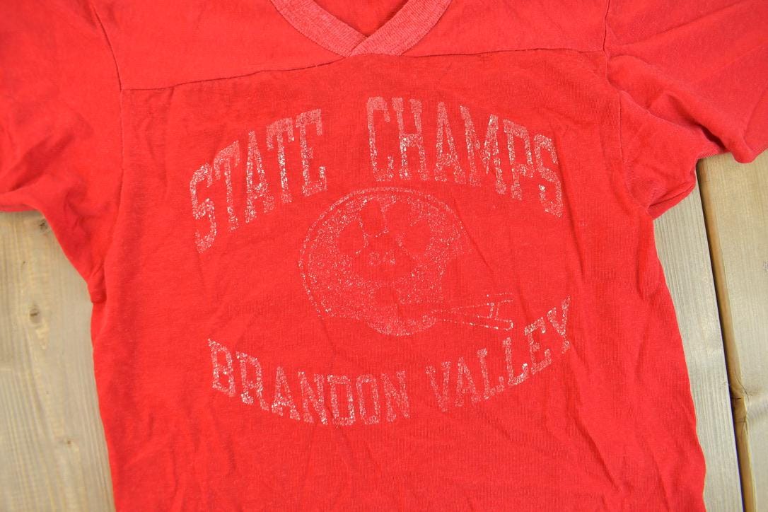 Vintage 1980s Brandon Valley State Champs Champion Jersey