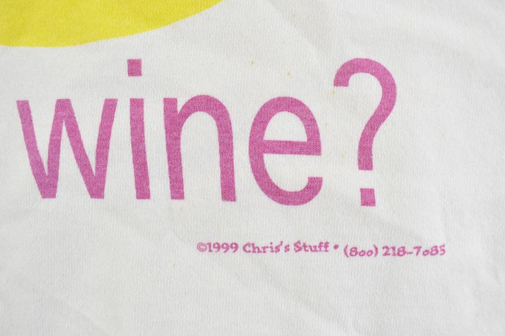 Vintage 1999 Got Wine Happy Face Graphic T-Shirt