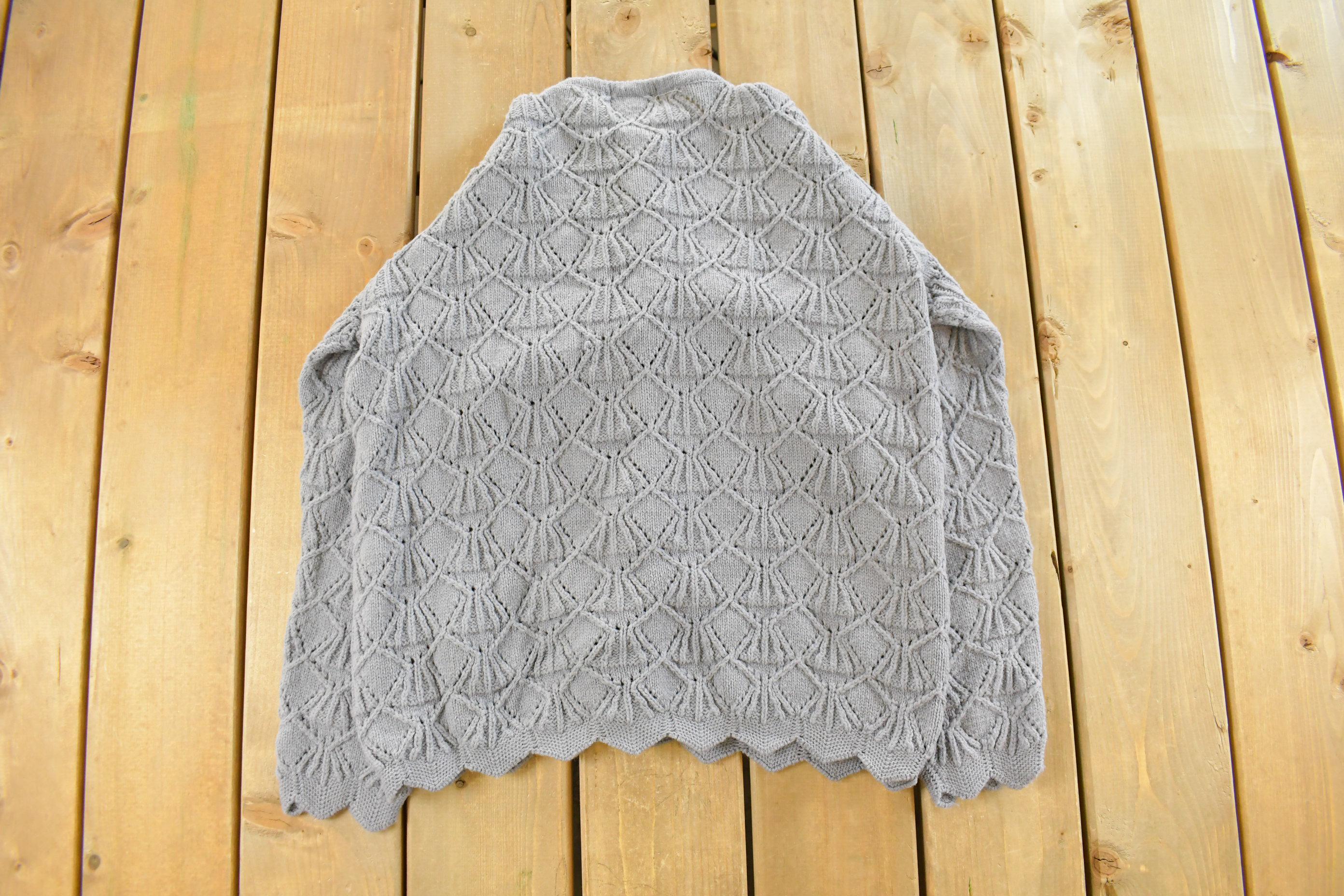 Vintage 1980s Wintuk Chris Ann Knit Cardigan Sweater Women's Small