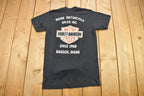 Vintage 1982 Maine Motorcycle INC Harley Davidson Bangor Maine Graphic T-Shirt