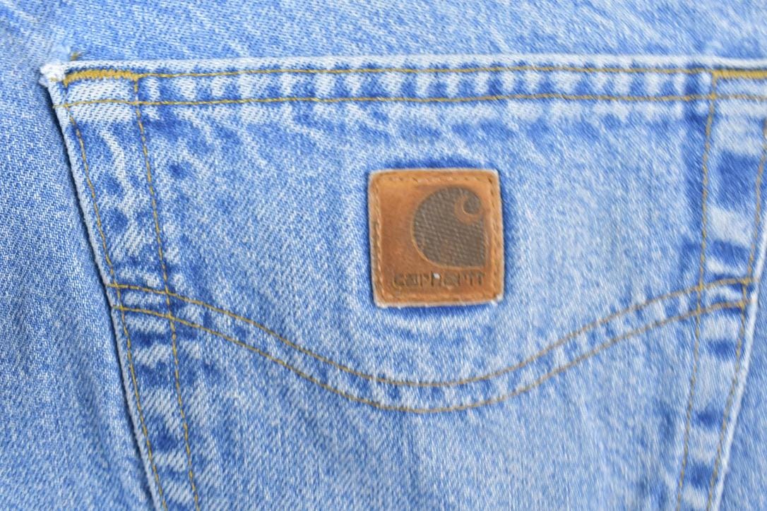 Vintage 1990s Carhartt Lined Denim Work Jeans Size 40 x 32