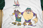 Vintage 1994 Looney Tunes Bugs Bunny Taz Baseball Jersey Shirt Men's XL
