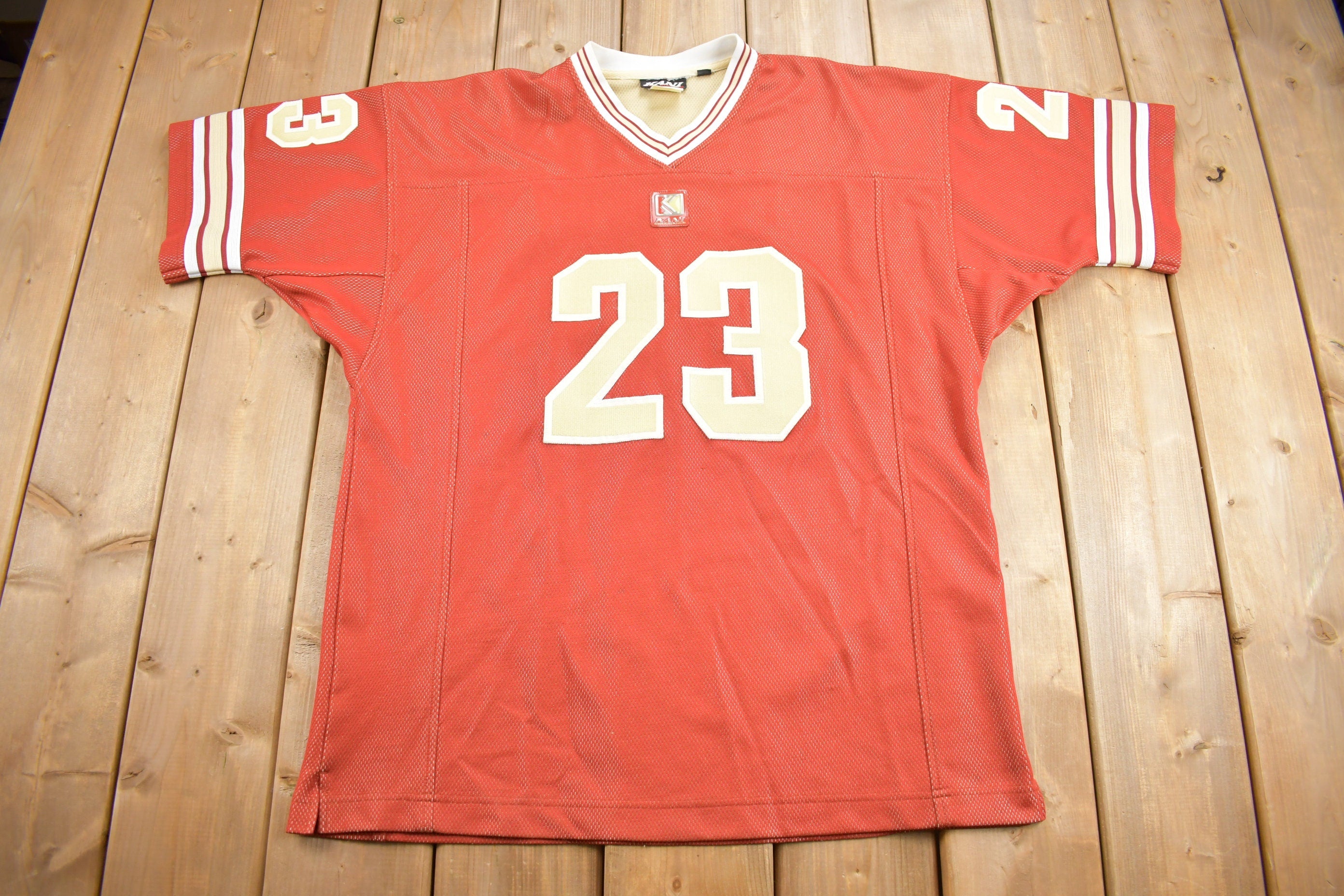 Vintage 1990s Karl Kani Embroidered Football Jersey / Streetwear / Vintage Kani Endurance / Vintage Jersey