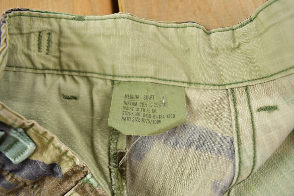 Vintage 1990 Army Woodland Camouflage Cargo Pants Size 27-31 x 32