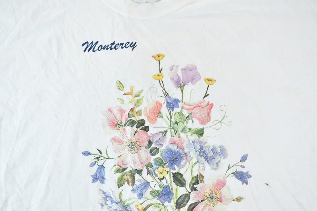 Vintage 1990s Monterey Floral Single Stitch T-Shirt