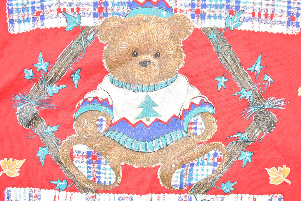 Vintage 1990s Teddy Bear Holiday Time Christmas Cute Crewneck Sweater