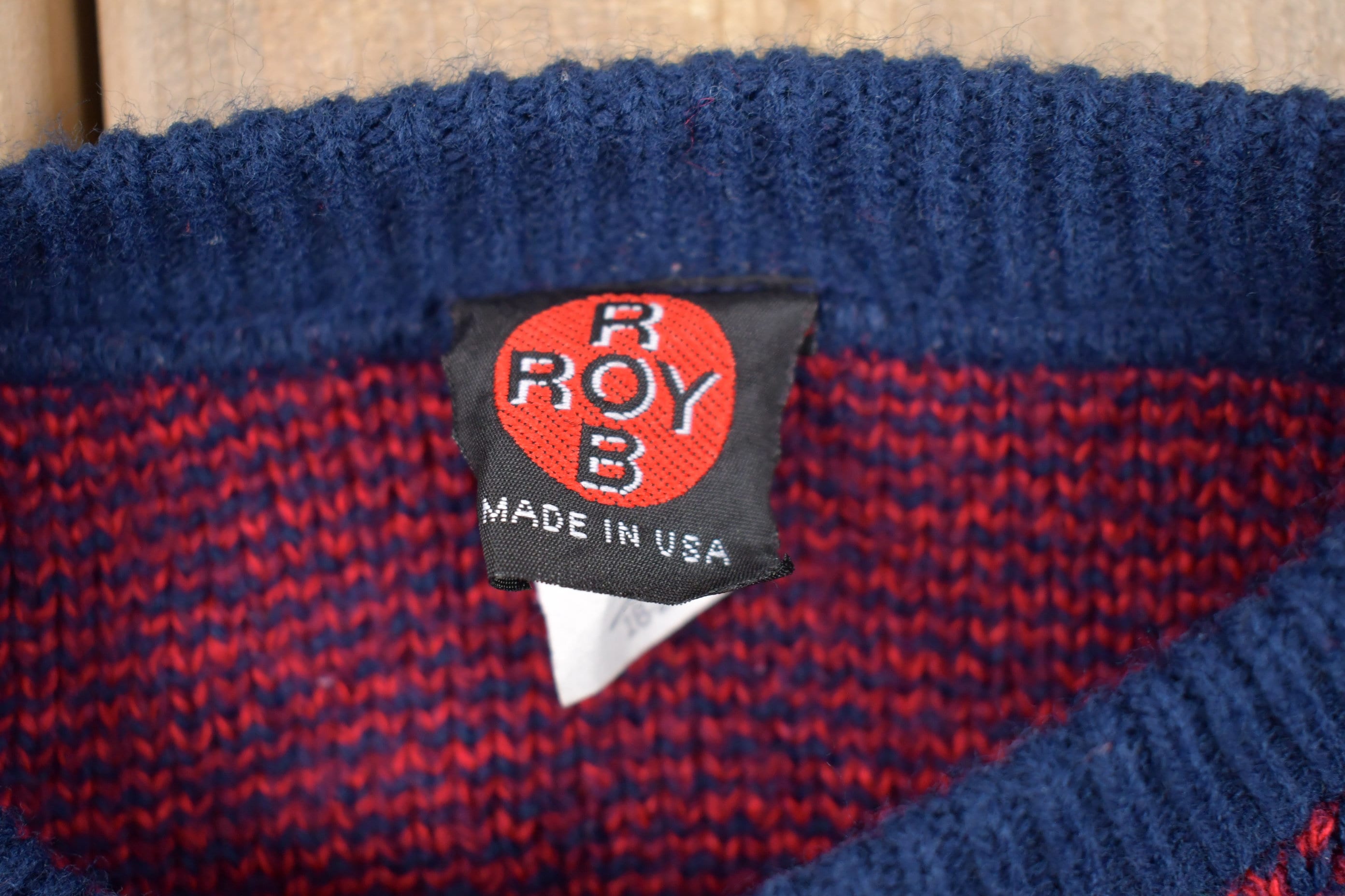 Vintage Knitted Transatlantic Flight Sweater