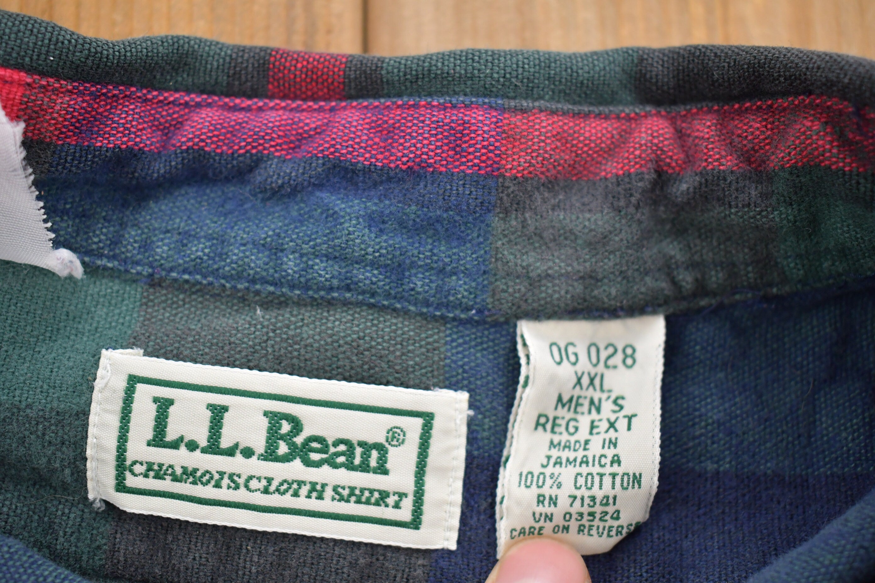 Vintage 1980s LL Bean Plaid Button Up Shirt