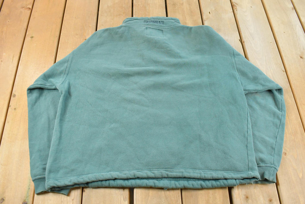 Vintage 1990s Levi's Blank Quarter Zip Sweatshirt Men's M / 90s Souvenir Sweater