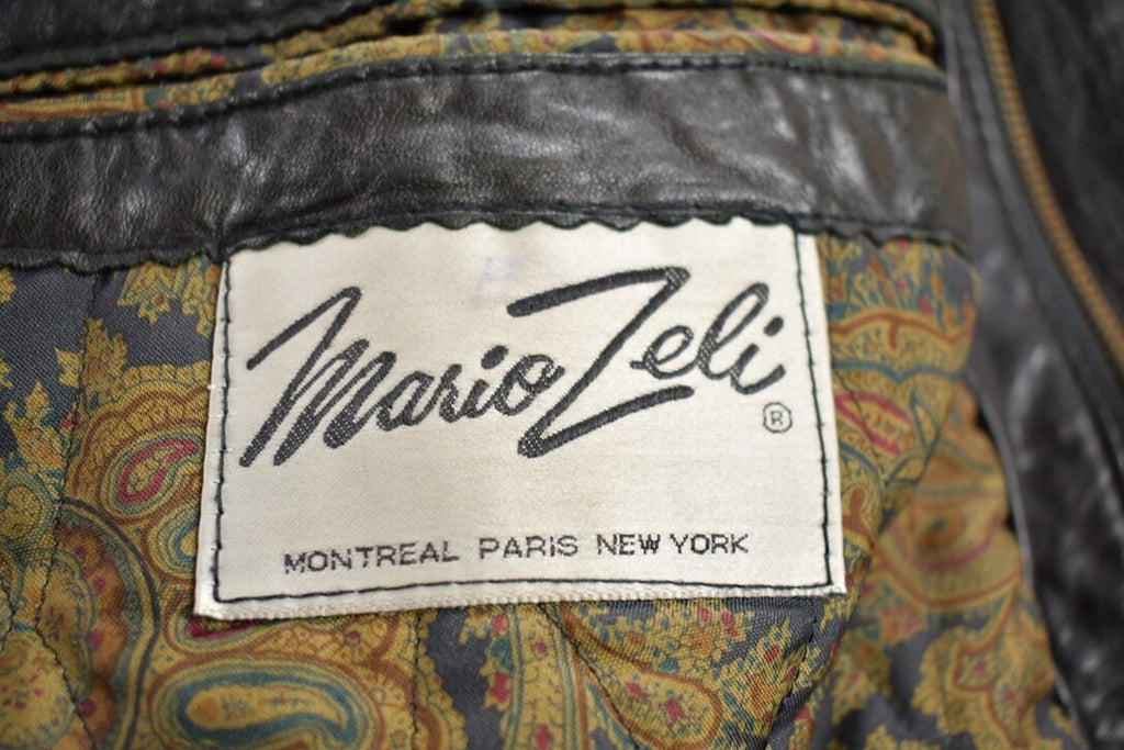 Vintage 1980s Mario Zeli Leather Jacket