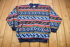 Vintage 1990s Winterset All Over Print Fleece Sweater