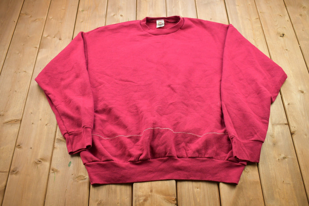 Vintage 1990s Blank Red Heavy Crewneck Sweatshirt
