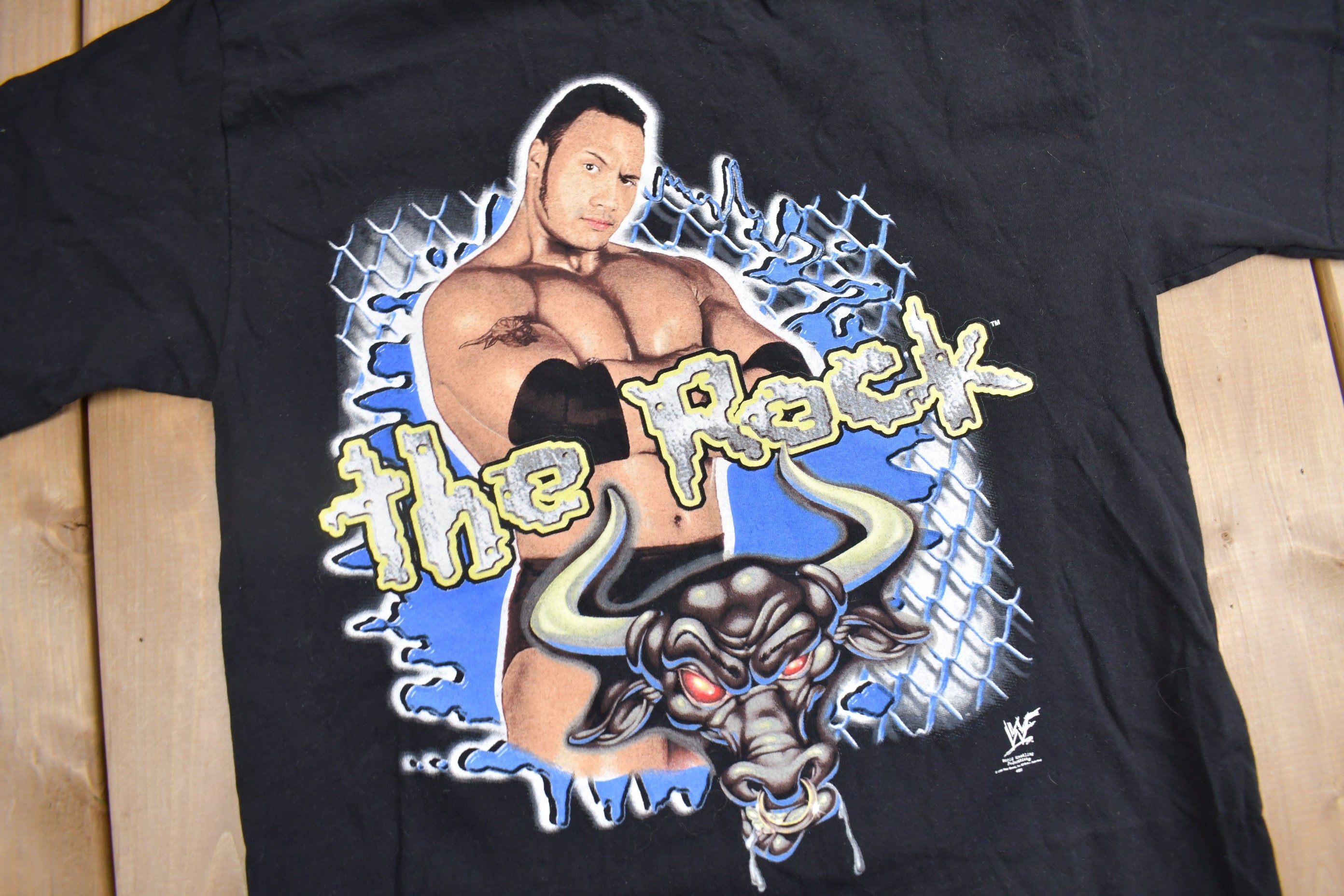 Vintage 1990s The Rock Professional Hardcore Wrestler Graphic T-Shirt  90s Streetwear  Pro Wrestling Tee  Dwayne Johnson