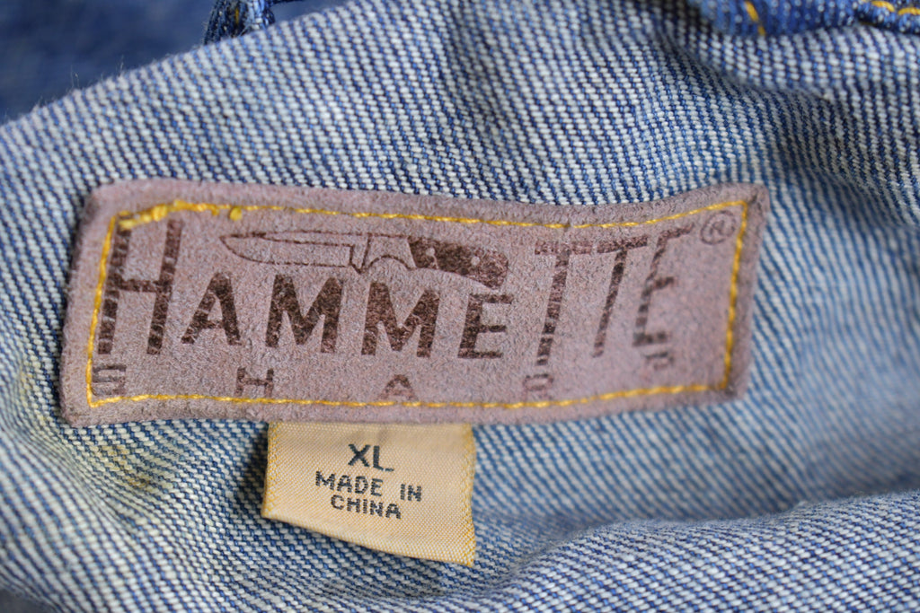 Vintage 1990s Embroidered Denim Jean Jacket