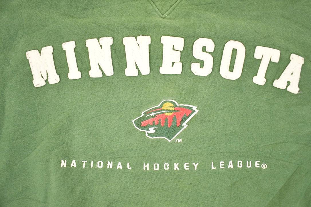Vintage 1990s Minnesota Wild Embroidered NHL Hockey Crewneck Sweatshirt Mens XL