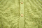 Vintage 1990s Green Collared Knit Cardigan Sweater