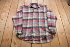 Vintage 1990s Double Impact Plaid Button Up Shirt