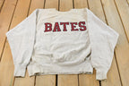 Vintage 1990s Bates College Collegiate Crewneck Sweatshirt Men's Large /