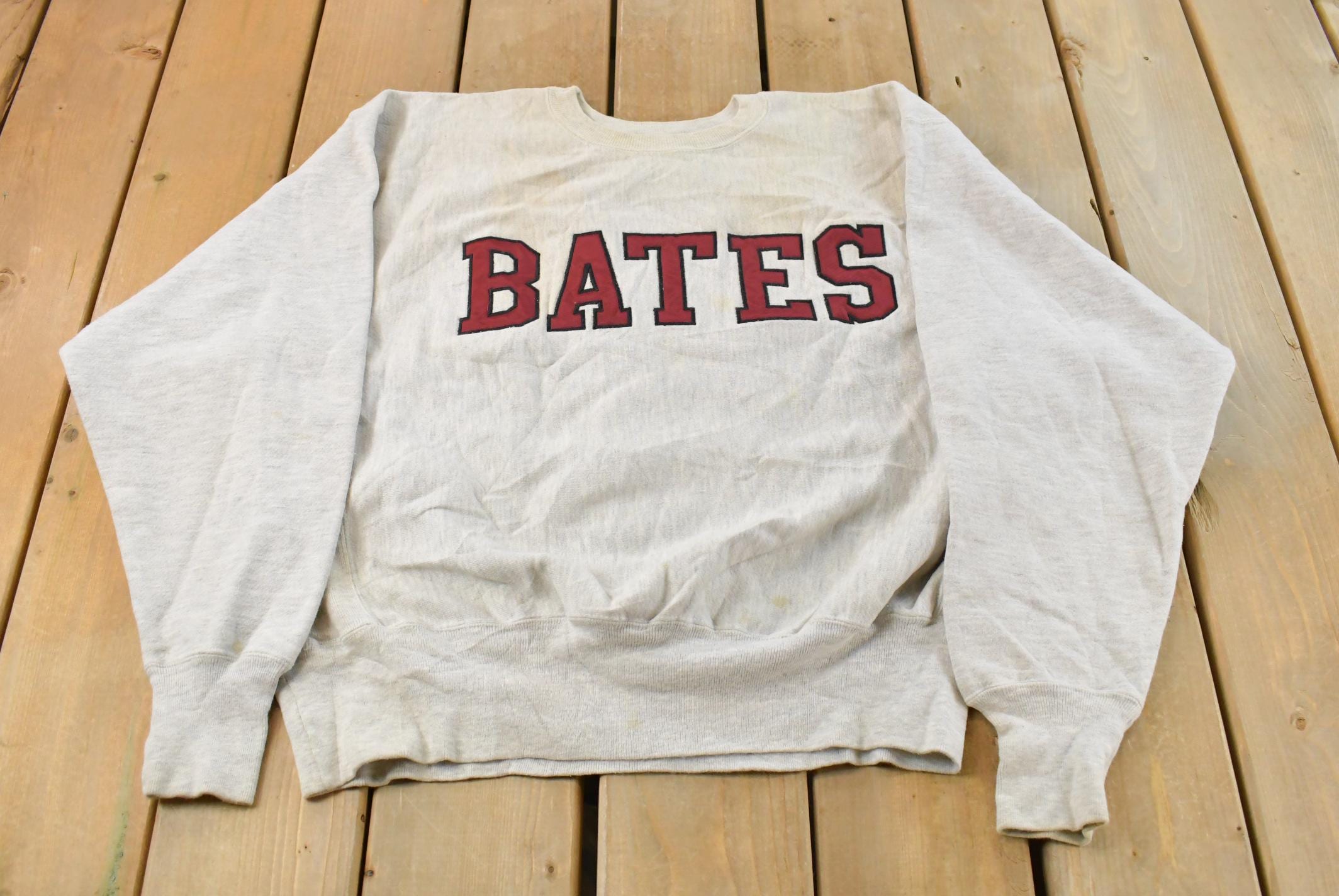 Vintage 1990s Bates College Collegiate Crewneck Sweatshirt Men's Large /