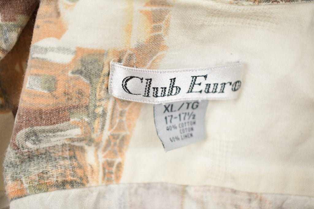 Vintage 1990s Club Euro Venice Short Sleeve Button Up Shirt